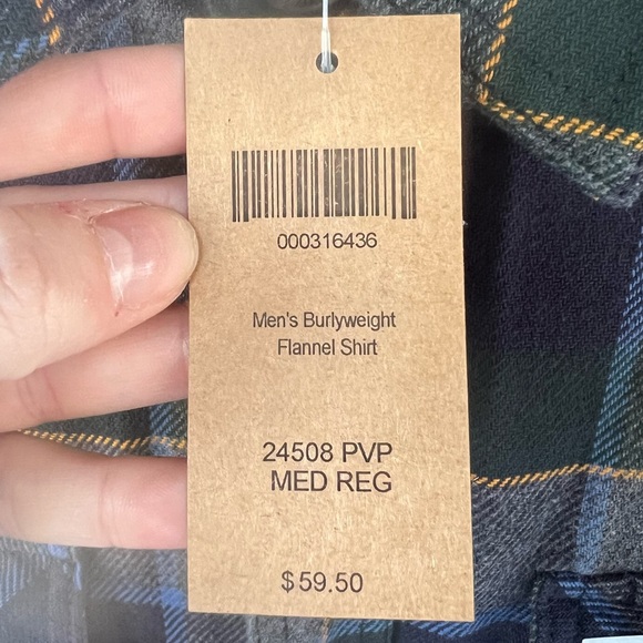 Duluth Trading Co Men's Burlyweight Flannel Relaxed Fit Shirt Size Medium NWT - Picture 7 of 10
